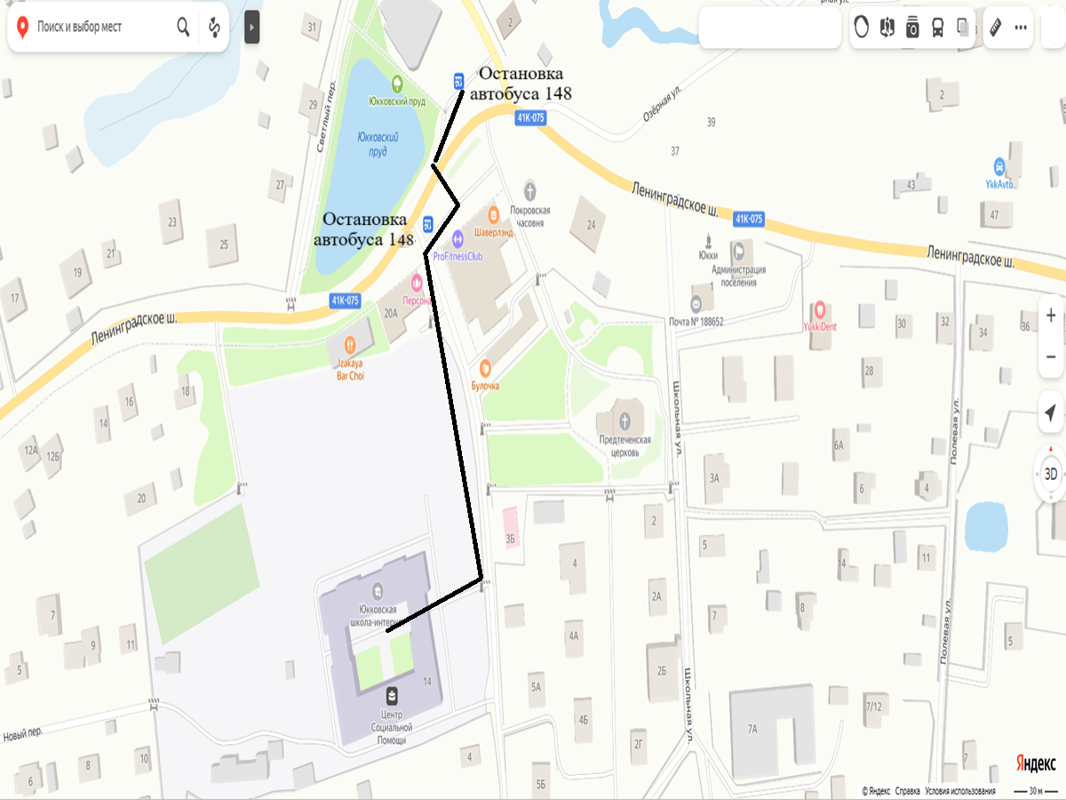 Схема проезда к школе.